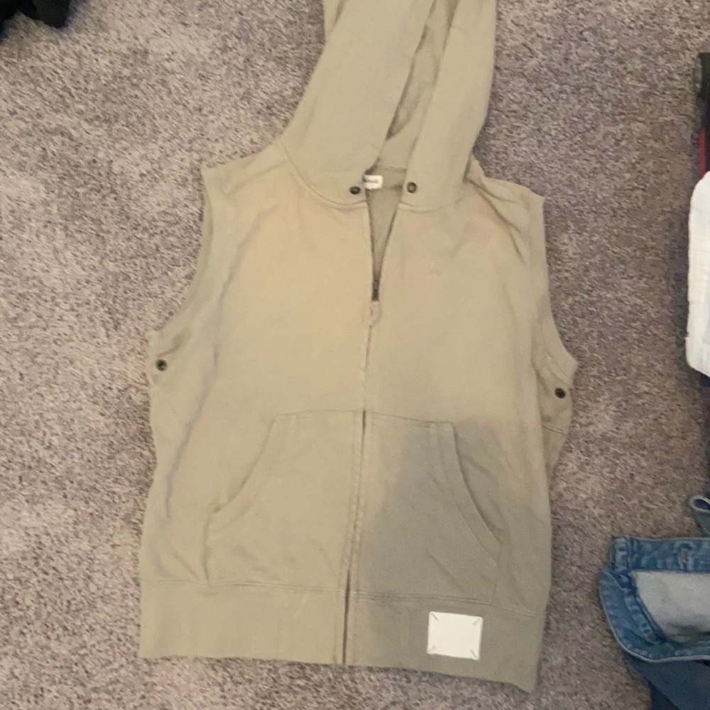 Madewell Sleeveless Hoodie. SZ L. Olive color